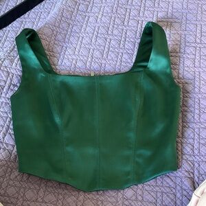 Aritzia babaton green corset top